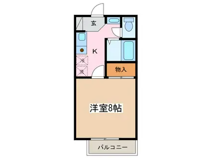 エトワール高山(1K/2階)の間取り写真