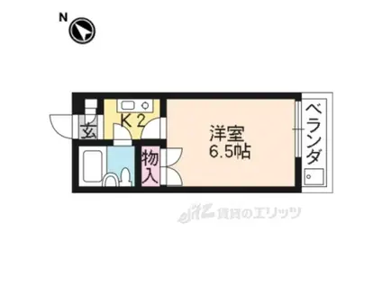 メゾン西野山(1K/1階)の間取り写真