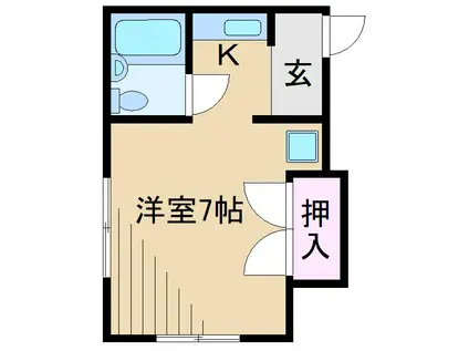 佐々木ハイツ(ワンルーム/1階)の間取り写真