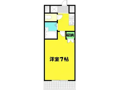 プロムナード都島(1K/3階)の間取り写真