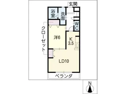 プリウスAOYAMA(1LDK/2階)の間取り写真