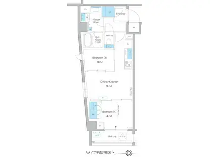 プレディアコート西池袋(2DK/6階)の間取り写真