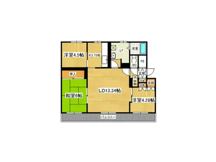 プレジデント美幌(3LDK/3階)の間取り写真