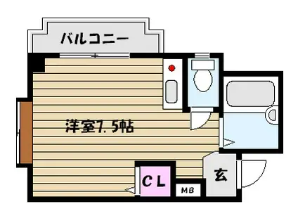 メゾンドール御影(ワンルーム/5階)の間取り写真