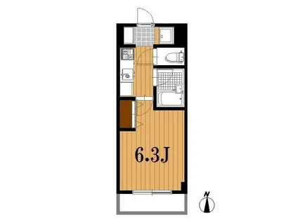 PRIME SQUARE(1K/4階)の間取り写真