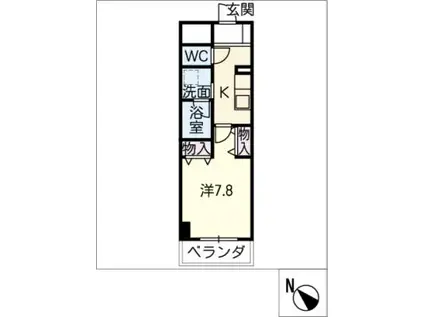 MELIV栄生(1K/3階)の間取り写真