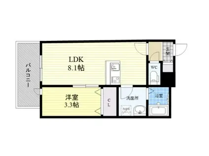 ザ・プレセアル南福岡(1LDK/3階)の間取り写真