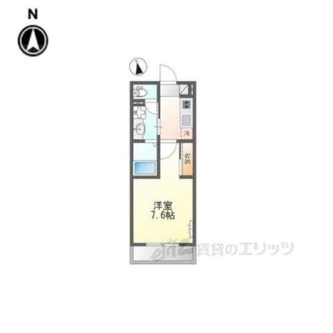 LALLURE御幸町(1K/3階)の間取り写真