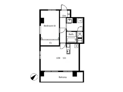 メゾン・ベルジュ(1LDK/3階)の間取り写真