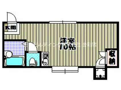 シャルム山村(ワンルーム/1階)の間取り写真