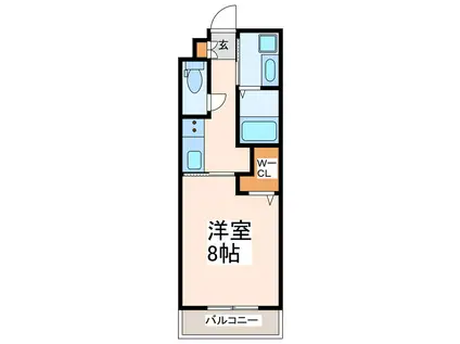 プレイス・アイ(1K/1階)の間取り写真