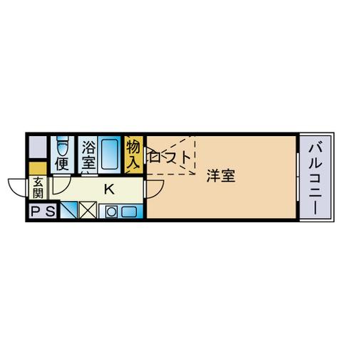 セレス香住ヶ丘Ⅱ(1K/5階)の間取り写真