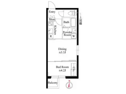 グランパセオ中目黒II(1DK/3階)の間取り写真