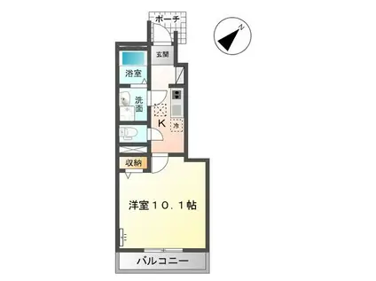 メゾン コンフォール(1K/1階)の間取り写真