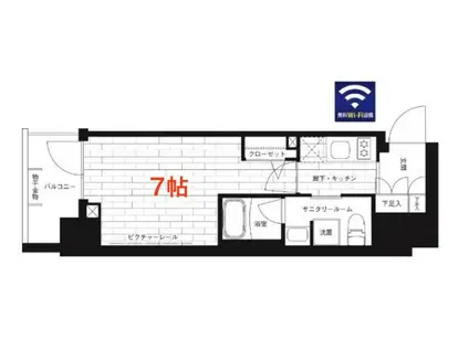 ステージファースト横浜(1K/8階)の間取り写真