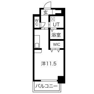 CASONE ASSO(ワンルーム/10階)の間取り写真