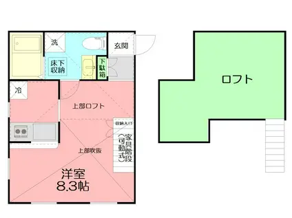 プリマ伊勢原弐番館(1K/1階)の間取り写真