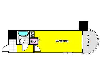 ニューブ神戸(ワンルーム/7階)の間取り写真