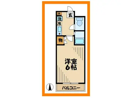 松本ビル(1K/4階)の間取り写真