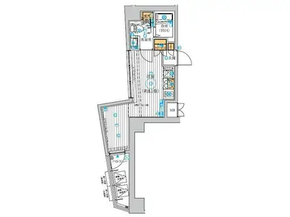 ル・リオン五反田(ワンルーム/9階)の間取り写真