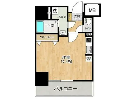 リヴェールハウス八王子(ワンルーム/9階)の間取り写真