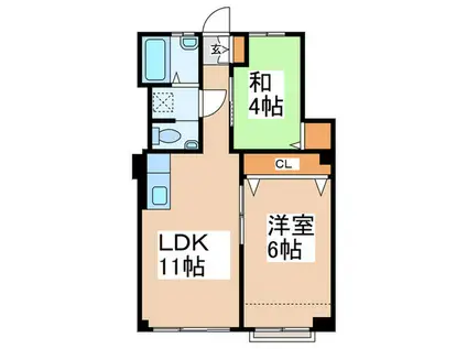 目白武蔵野マンション(2LDK/6階)の間取り写真