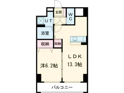 アマルフィーノ(1LDK/9階)の間取り写真