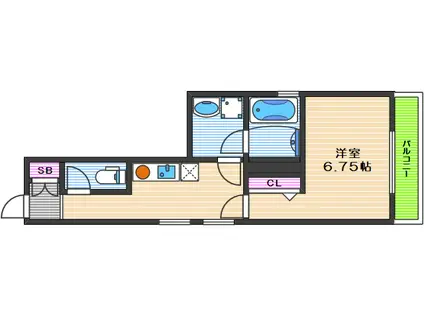 ORIENTCITY林寺(1K/1階)の間取り写真