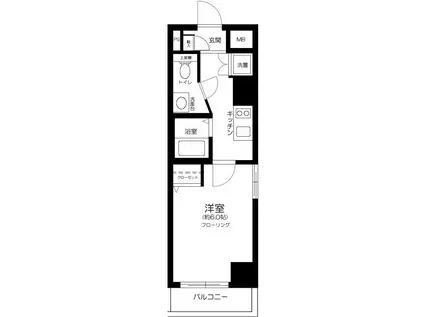 ラグジュアリーアパートメント本郷(1K/2階)の間取り写真