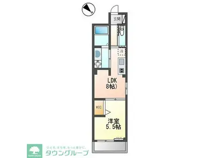 メゾン.ネクストエイト(1LDK/2階)の間取り写真