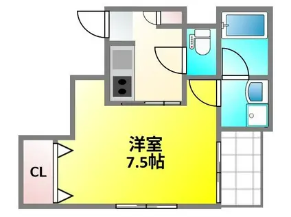 ワイエムスクゥエアーII(1K/4階)の間取り写真