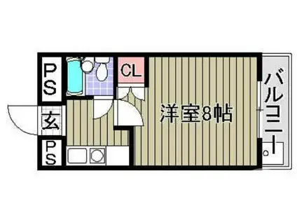 エスタイル中百舌鳥II(1K/2階)の間取り写真