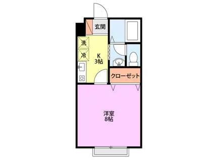 アーク神道寺(1K/1階)の間取り写真