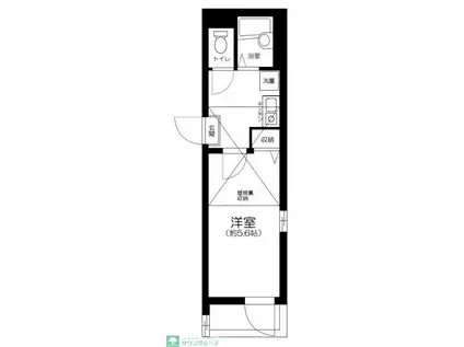 レジデンス江北(1K/2階)の間取り写真