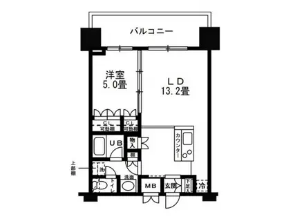 レジディア錦糸町(1LDK/6階)の間取り写真