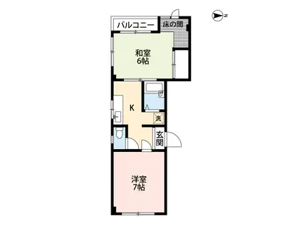 トミタック尾久(2K/2階)の間取り写真