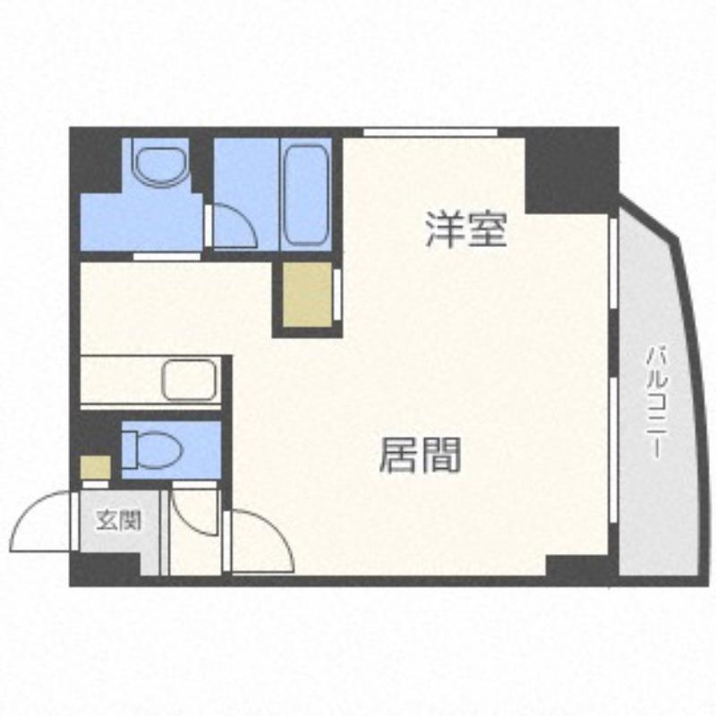 ラ・ノエル北11条(1LDK/4階)の間取り写真