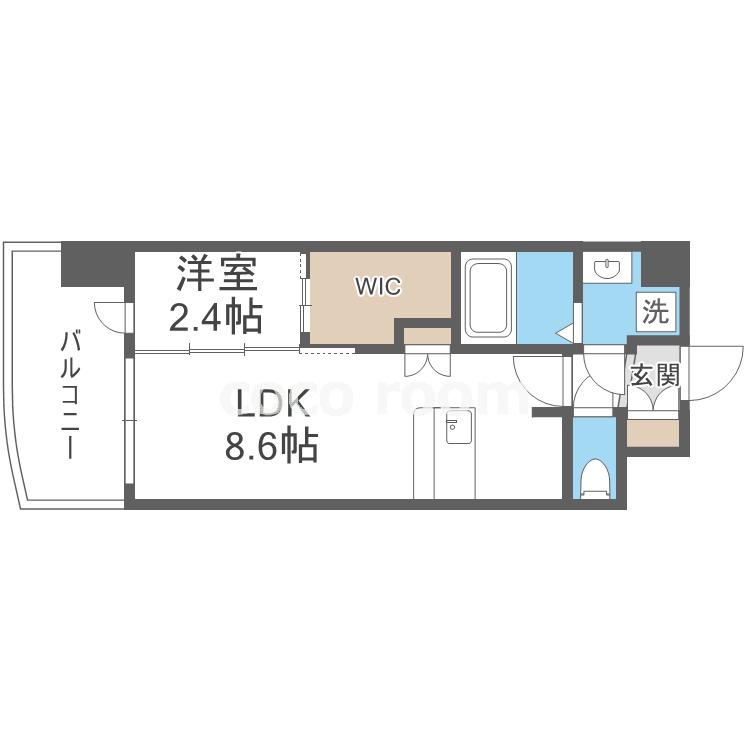 セレニテ阿波座ミラク(1LDK/11階)の間取り写真