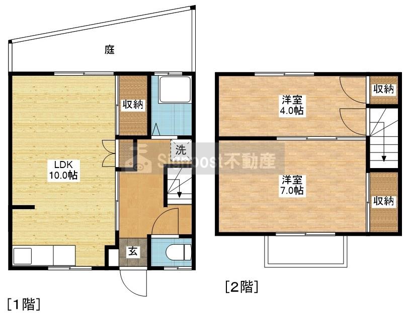 カステラハウス(3K/1階)の間取り写真