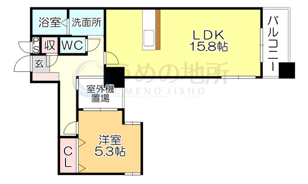 MARKSFORT花畑(1LDK/10階)の間取り写真