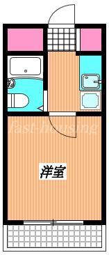 ピア武蔵野(1K/3階)の間取り写真