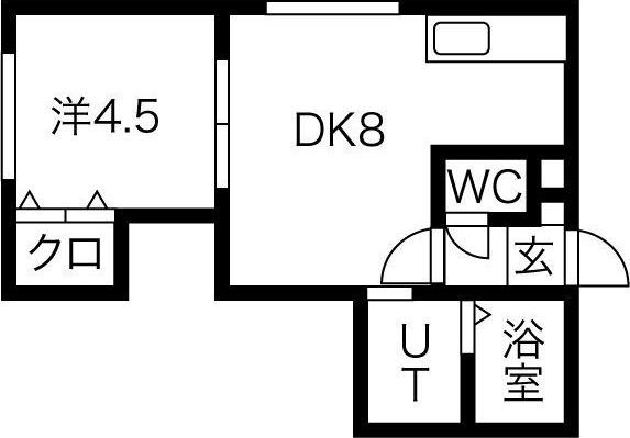 ブリックスクエア(1LDK/3階)の間取り写真