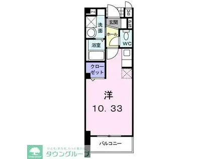 シャン・アビタシオン(ワンルーム/2階)の間取り写真