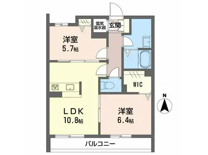 タムタムグラン(2LDK/2階)の間取り写真