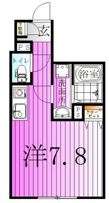 レピュア北千住レジデンスII(ワンルーム/4階)の間取り写真