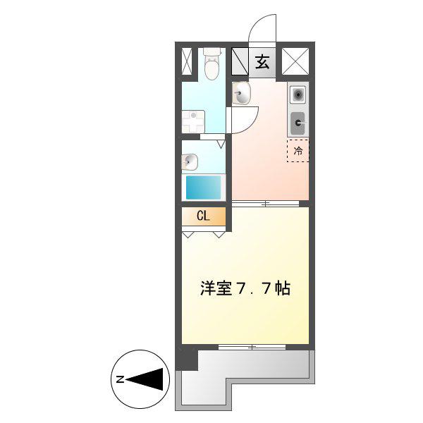 TSDREAM名駅(1K/6階)の間取り写真
