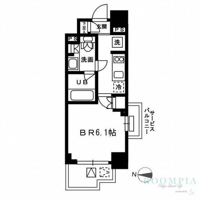 レジディア新宿イーストIII(1K/5階)の間取り写真