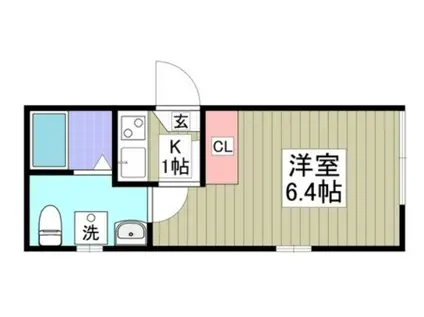 CELESTE KOGANE(1K/1階)の間取り写真
