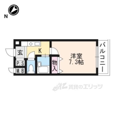 疋田マンションⅡ(1K/3階)の間取り写真