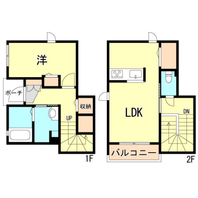 シャーメゾンさくら(1LDK/1階)の間取り写真
